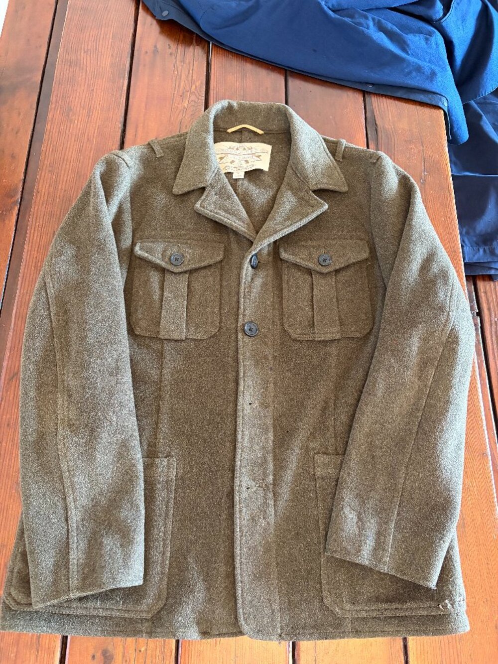 Banana Republic Men's Olive Military Field Jacket – Four Pocket Utility Coat